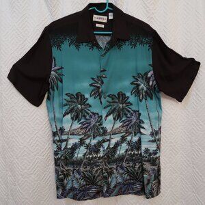 Campia Moda Mens Short Sleeve Button Front Tropical Shirt Size XL
